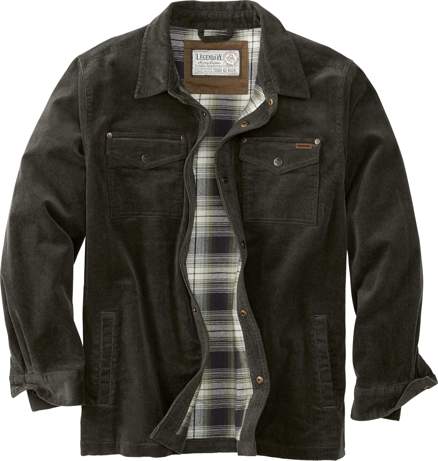 Mens Men'S Tough as Buck Flannel Lined Corduroy Shirt Jacket